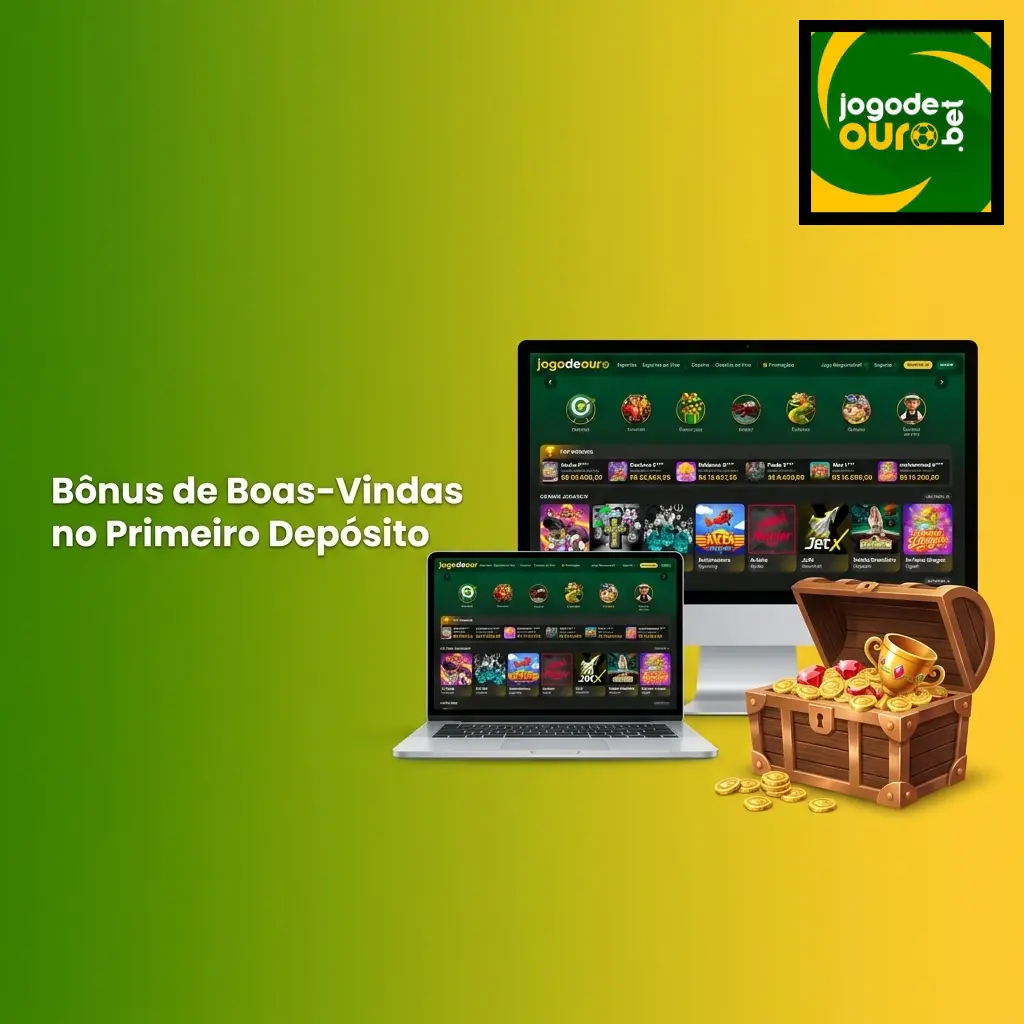 Bônus de boas-vindas de 100% até R$1.000 no primeiro depósito no Jogo de Ouro para novos jogadores