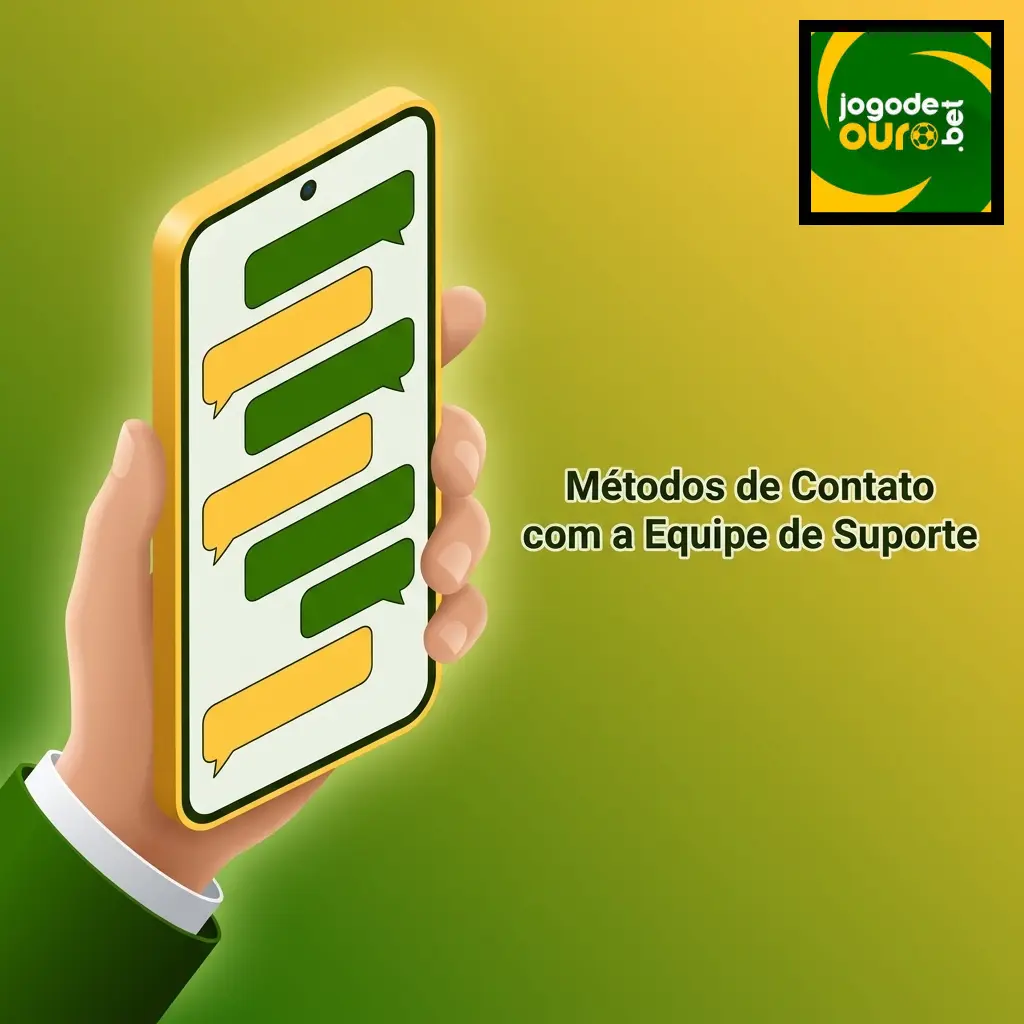 Tabela com departamentos e canais de contato da equipe de suporte do Jogo de Ouro