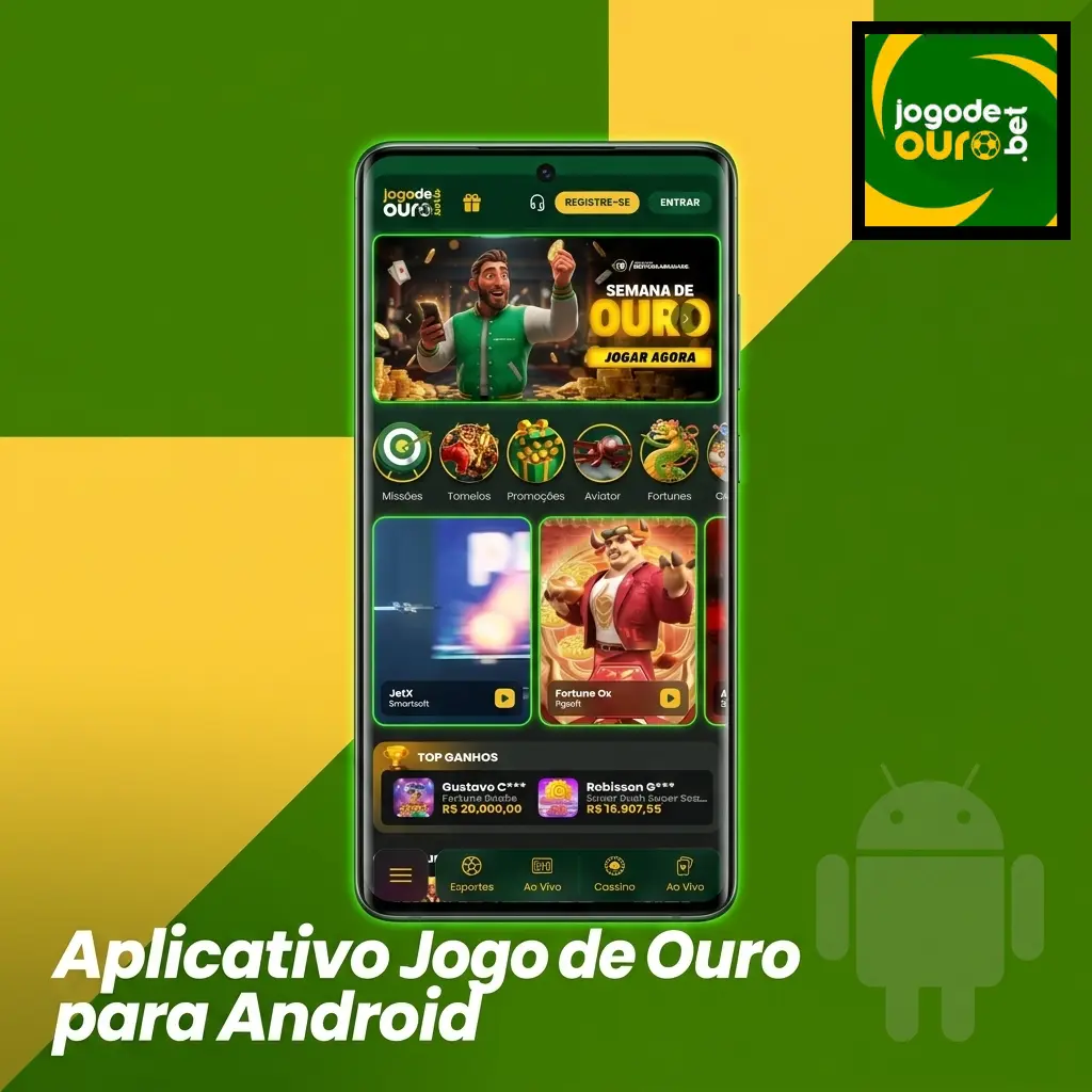 Aplicativo Jogo de Ouro para Android disponível em APK, compatível com Android 6.0 ou superior