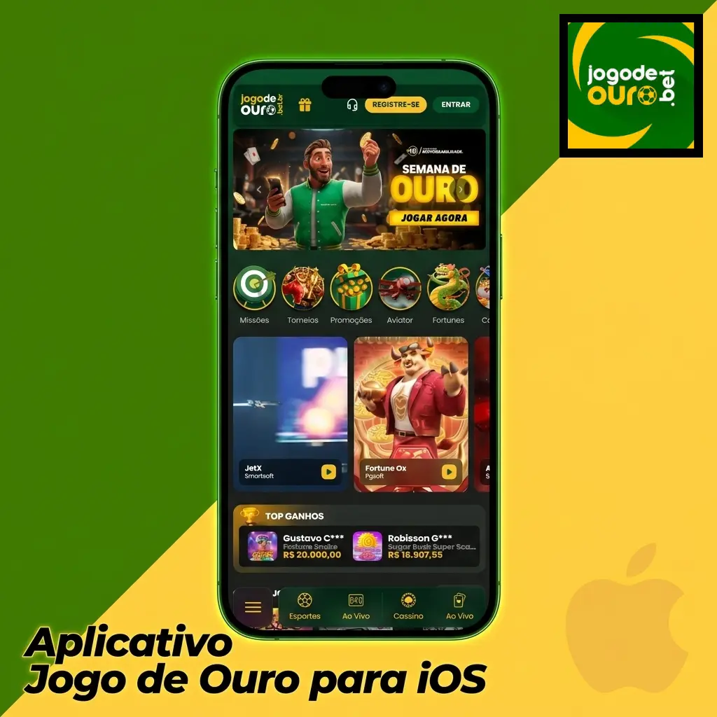 iPhone com tela inicial mostrando atalho do Jogo de Ouro criado via Safari no iOS 13 ou superior