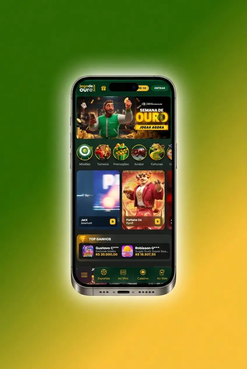 Aplicativo Jogo de Ouro para apostas em basquete com odds ao vivo, notificações push e pagamento via Pix