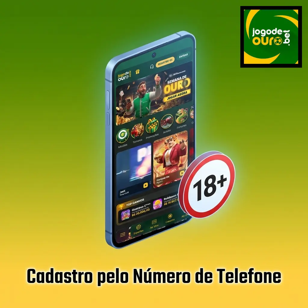 Cadastro na plataforma pelo número de telefone com verificação SMS e seleção de moeda BRL no Brasil